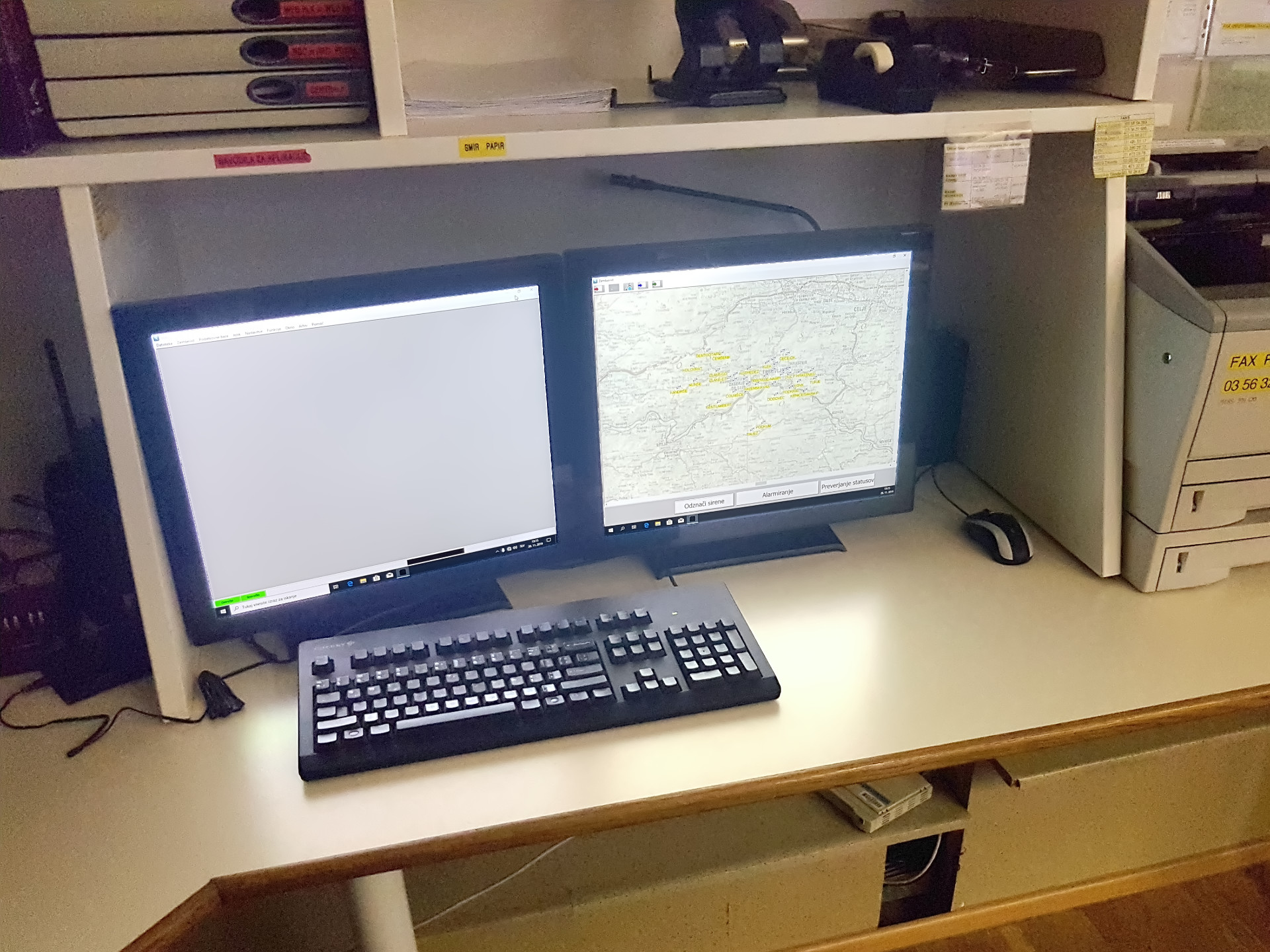 Računalniki za daljinsko upravljanje iz nadzornega centra sistema za javno alarmiranje